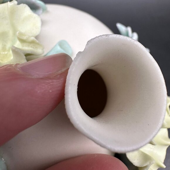 Vintage Perfume Vanity Bottle Floral Hand Made Chessell Isle of Wight Pottery - Picture 8 of 10